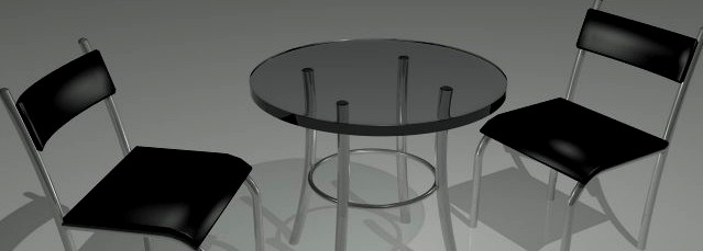 Table and Chair 3D Model