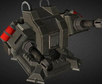 TD Flamer Tower  Low Poly 3D Model