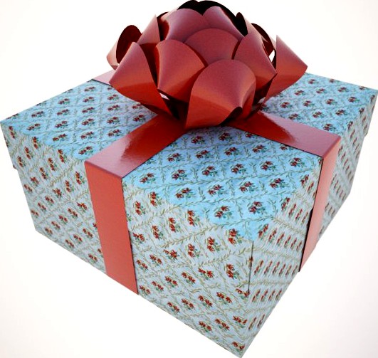 A holiday package box 3D Model