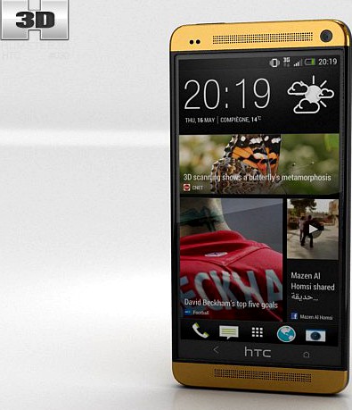 HTC One Gold Edition 3D Model
