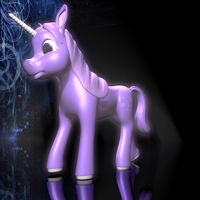 Cartoon Unicorn Rigged 3D Model
